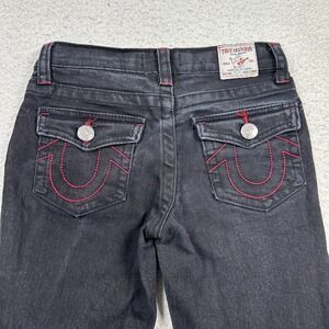 True Religion Jeans Boys 8 Black Ricky Relaxed Fit Straight Leg Adjustable Waist